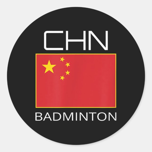 Adesivo China Badminton Team Fan Gift Atleta Chinês Chn (Frente)