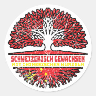 Adesivo China Chinesisch Schweizer Schweiz Baum Wurzel