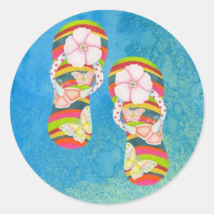 Adesivo Chinelos borboletas