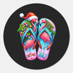 Adesivo Chinelos de Flamingo Bonito Tropical Verão Natal