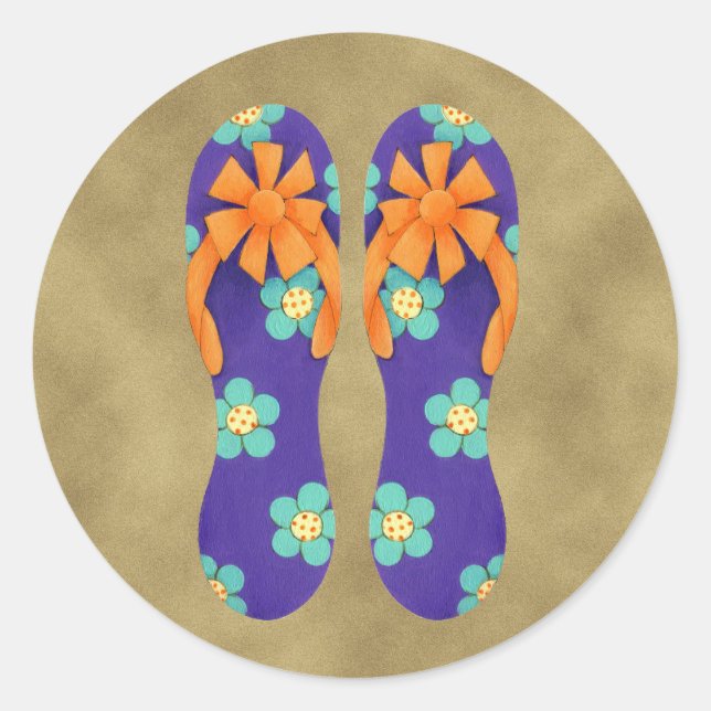 Adesivo Chinelos Floral Sticker (Frente)