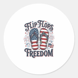 Adesivo Chinelos Liberdade Patriótico Verão Camisa Design_