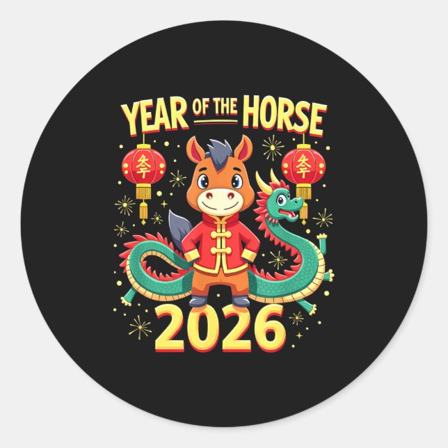 Adesivo Chinese New Year 2026 Year Of The Horse  (Frente)