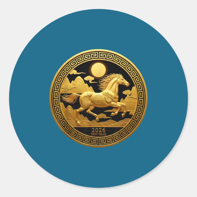 Adesivo Chinese New Year 2026 Year Of The Horse  (Frente)