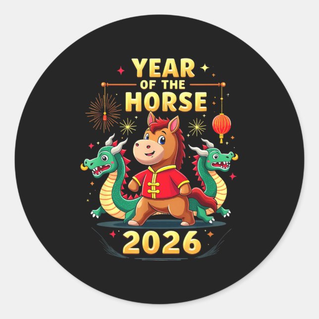 Adesivo Chinese New Year 2026 Year Of The Horse  (Frente)