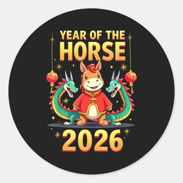 Adesivo Chinese New Year 2026 Year Of The Horse  (Frente)