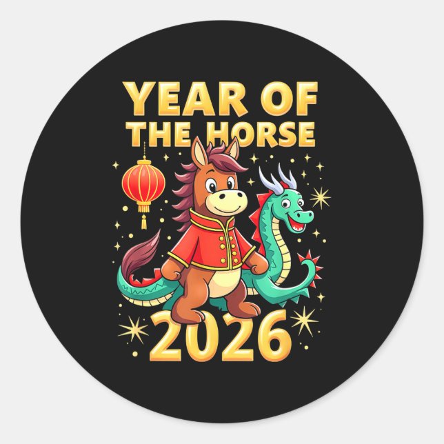 Adesivo Chinese New Year 2026 Year Of The Horse  (Frente)