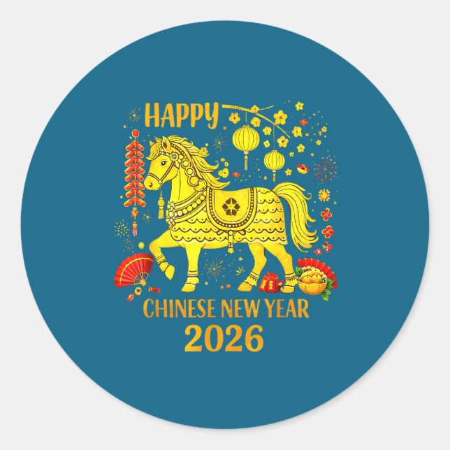 Adesivo Chinese New Year 2026 Year Of The Horse 1  (Frente)