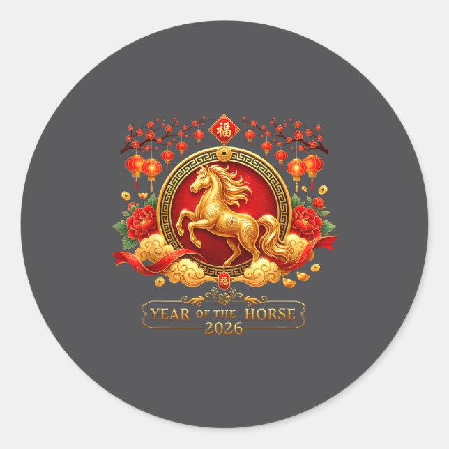 Adesivo Chinese New Year 2026 Year Of The Horse Family Men (Frente)