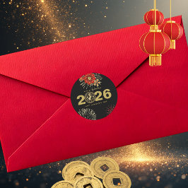 Adesivo Chinese New Year of the Horse Black Gold