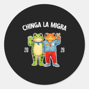 Adesivo Chinga la migra gráfico engraçado de sapo de prote