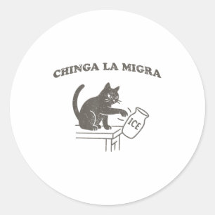 Adesivo Chinga La Migra Imigração Abolição Ice Gato Engraç