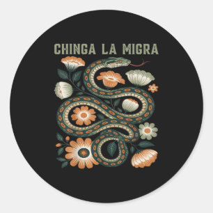 Adesivo Chinga La Migra Imigração Flores Cobra G
