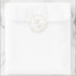 Adesivo Chinoiserie Romântica Iniciais Douradas Antigas Ca<br><div class="desc">borda da chinoiserie com iniciais editáveis</div>