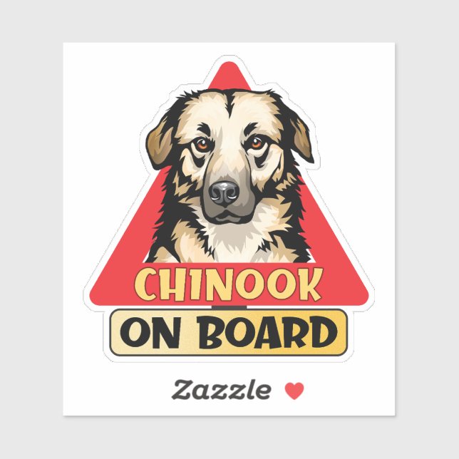 Adesivo Chinook No Sinal De Tráfego Vermelho Conselho Amer (Folha)