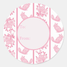 Chintzy Chinchilla Gift Sticker (Rosa)