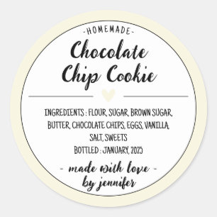 Adesivo Chip Cookie de Chocolate Caseiro Amarelo
