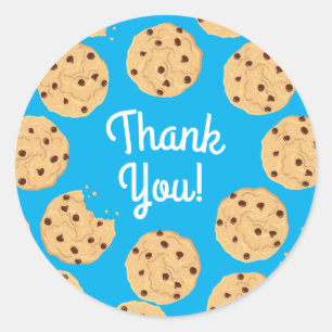 Adesivo Chip Cookies primeiro aniversario Festa Azul