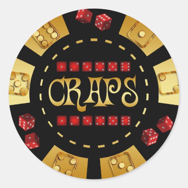 ADESIVO CHIP DE JOGOS CRAPS (Frente)