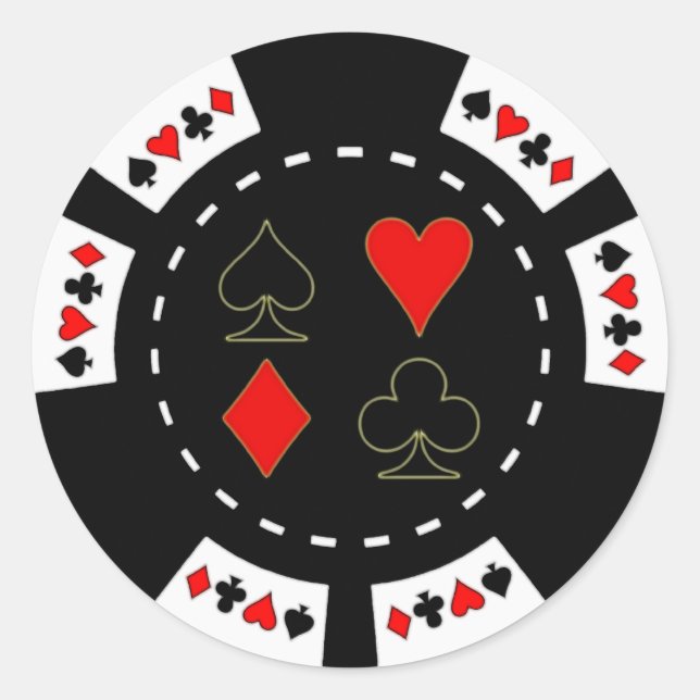 Adesivo Chip De Poker De Cartão (Frente)