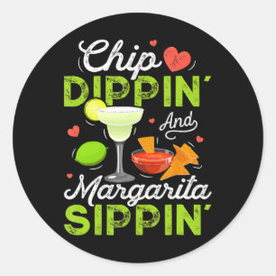 Adesivo Chip Dippin' E Margarita Sippin' Engraçado Cinco D