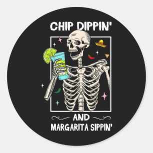 Adesivo Chip Dippin Margarita Sippin Skeleton Skeleton Cin