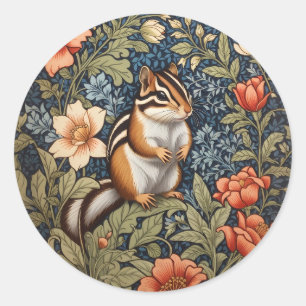 Adesivo Chipmunk Bonito William Morris Inspirou Floral