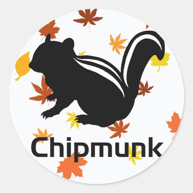 Adesivo Chipmunk　illustration　(12)　Black (Frente)