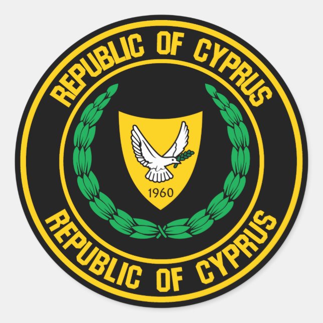 Adesivo Chipre Round Emblem (Frente)