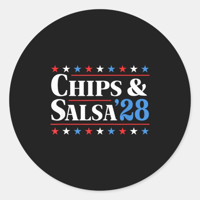 Adesivo Chips And Salsa 2028 Funny Presidential Election 2 (Frente)