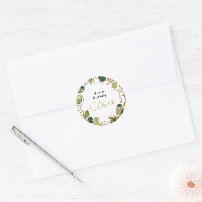 Adesivo Chique Branco Dourado Falso (Envelope)