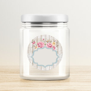 Adesivo Chique Floral Rustic Wood & Lace Write-On