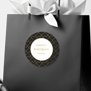 Adesivo Chique Geométrico Dourado Preto Tendência