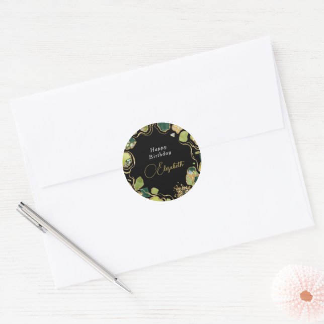 Adesivo Chique Ouro Falso Preto (Envelope)