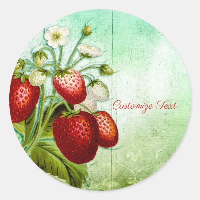 Adesivo Chique Strawberry Patch Personalize (Frente)