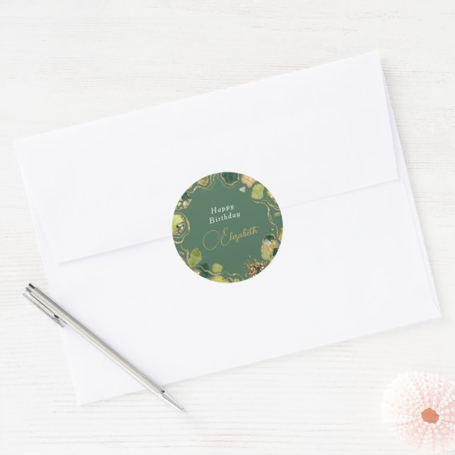 Adesivo Chique verde Ouro Falso (Envelope)