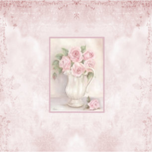 Adesivo Chique Vintage Vase com Rosas