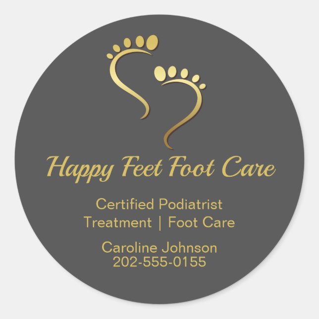 Adesivo Chiropodista Podiatra Pedicure Foto Care Business (Frente)
