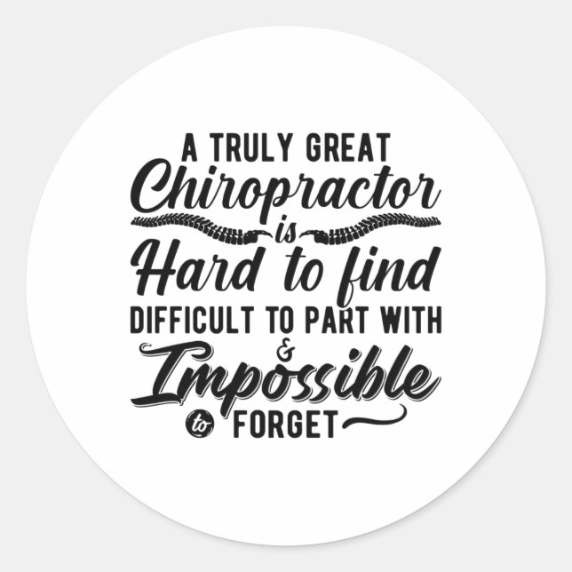 Adesivo Chiropracor, verdadeiramente Excelente, Chiropract (Frente)