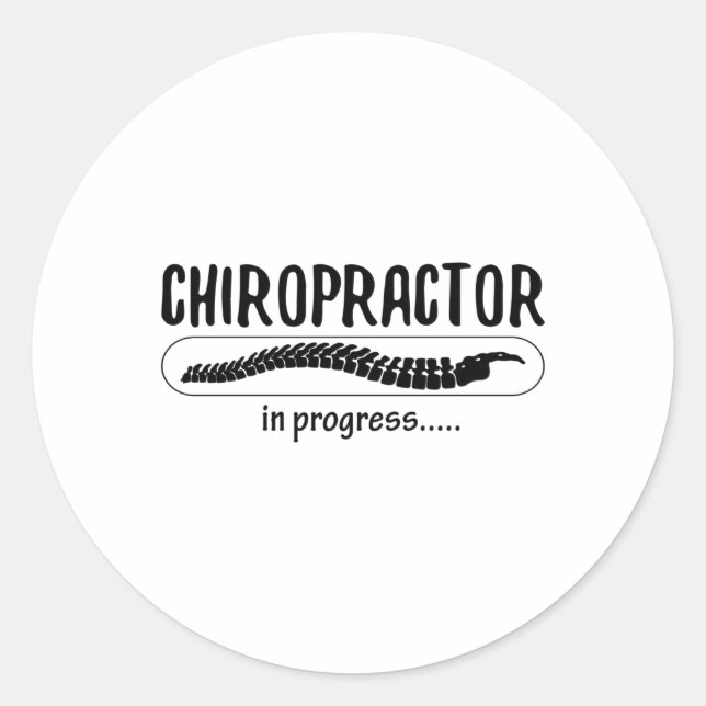 Adesivo Chiropractic Chiropractor In Progress Spine Chiro (Frente)