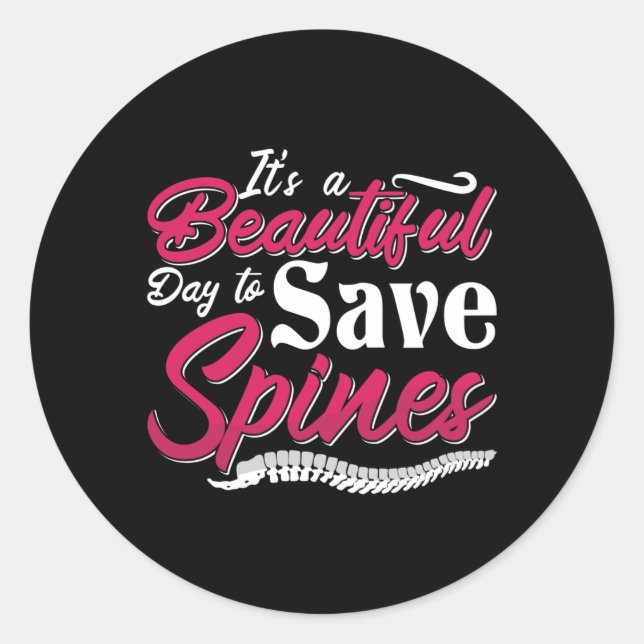 Adesivo Chiropractic É um belo dia quiroprático (Frente)