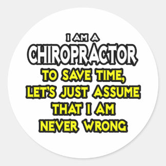Adesivo Chiropractor... Presume Que Nunca Estou Errado