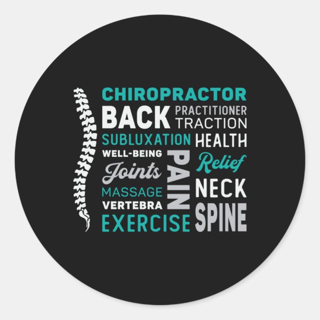 Adesivo Chiropractor Spine Chiro Medicine (Frente)