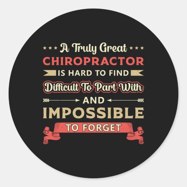 Adesivo Chiropractor Spine Chiropracor, verdadeiramente Ex (Frente)