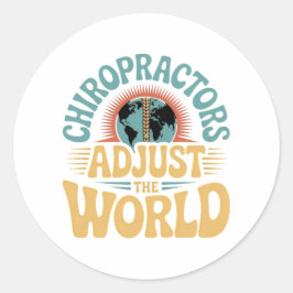 Adesivo Chiropractors ajustam o Design mundial retrô