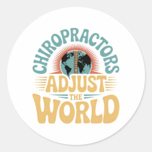 Adesivo Chiropractors ajustam o Design mundial retrô