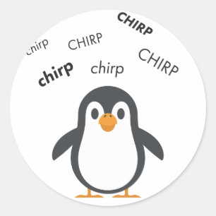 Adesivo Chirp Penguin Cute Emoji