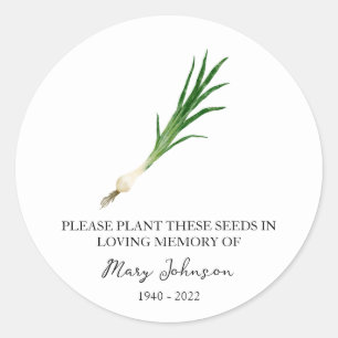 Adesivo Chive Memorial Funeral Seed Packet