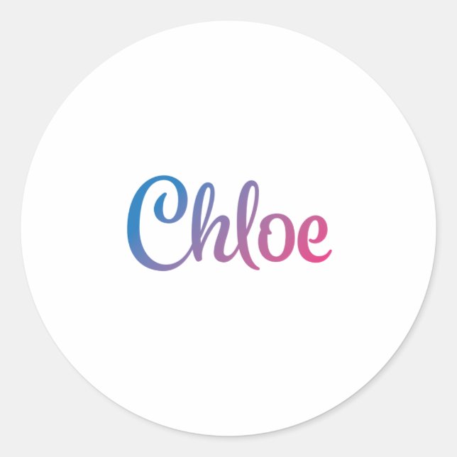 Adesivo Chloe Na moda Cursive (Frente)