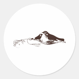 Adesivo Chocolate Brown Lovebird - Casamento Salve a Data